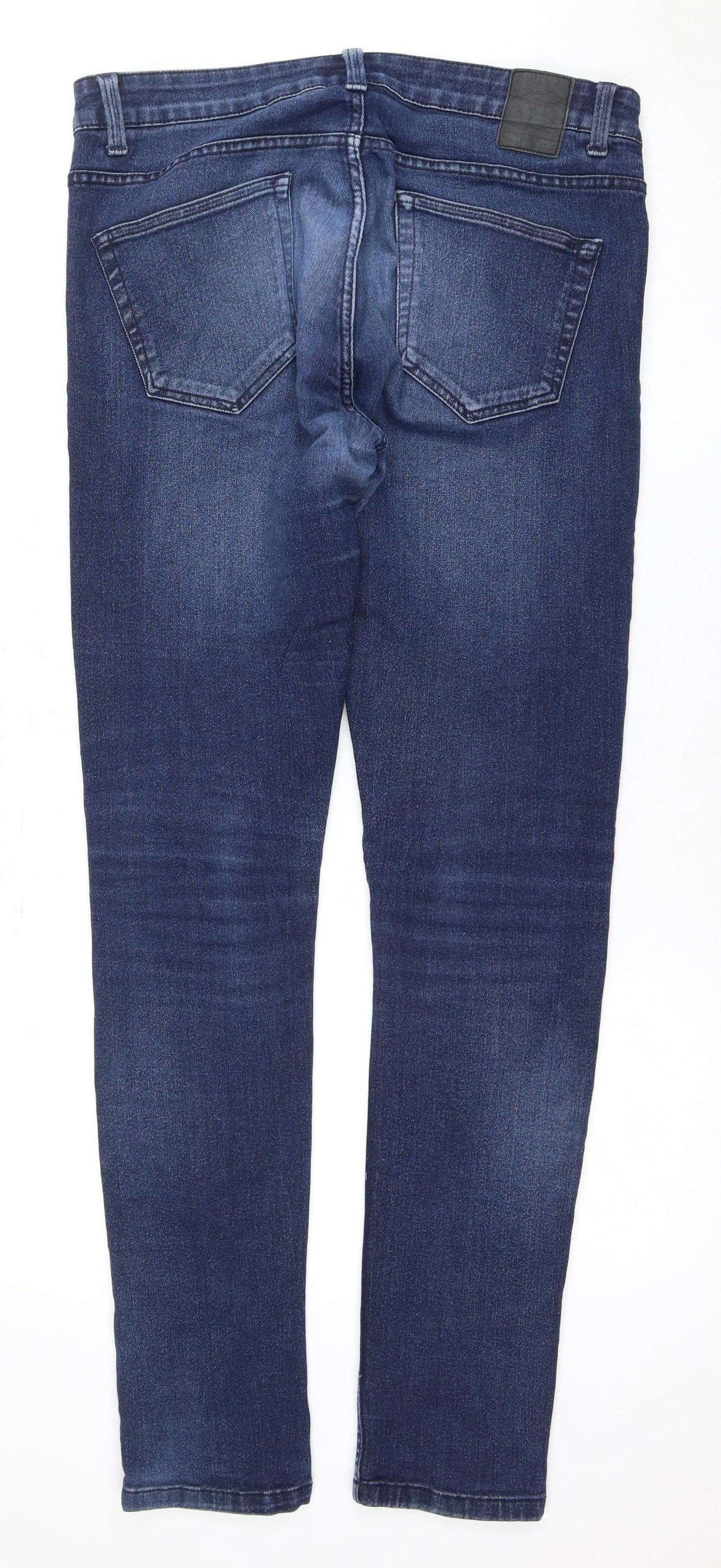 Unisex Adultss UK Size L ONLY & SONS Regular Fit Skinny Blue Jeans