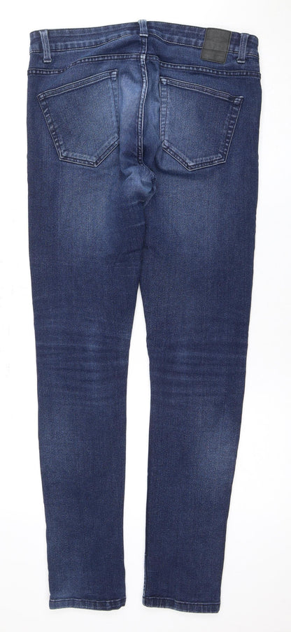 Unisex Adultss UK Size L ONLY & SONS Regular Fit Skinny Blue Jeans