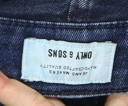 Unisex Adultss UK Size L ONLY & SONS Regular Fit Skinny Blue Jeans