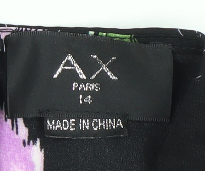 AX Paris Women's Black Floral Jumpsuit Size 14
