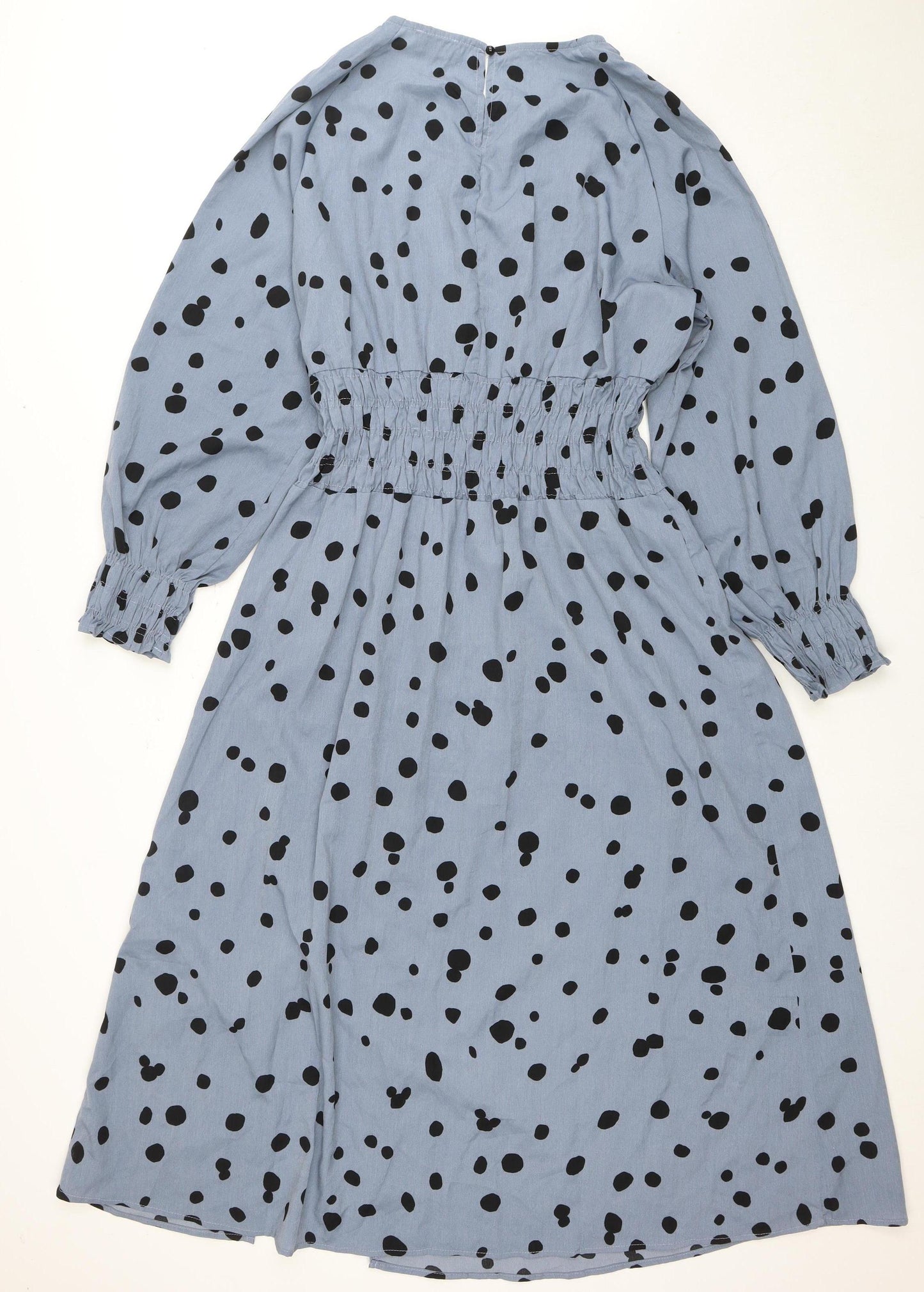 AX Paris Women's Black Polka Dot Long Sleeve Dress Size 14