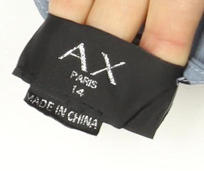 AX Paris Women's Black Polka Dot Long Sleeve Dress Size 14