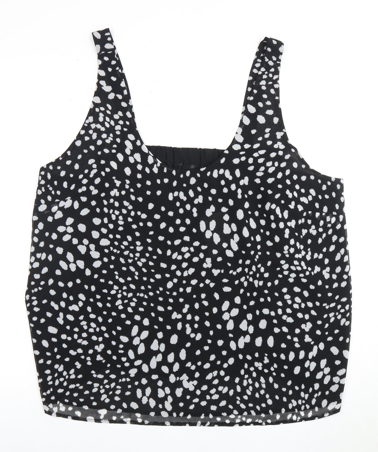 Anthology Women’s Black Animal Print Tank Top Size 24