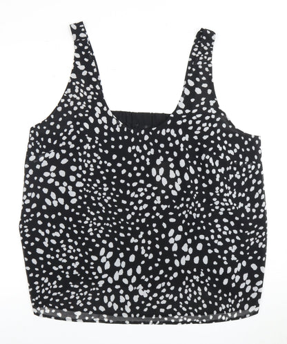 Anthology Women’s Black Animal Print Tank Top Size 24