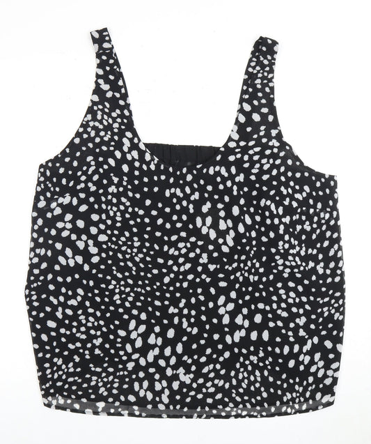Anthology Women’s Black Animal Print Tank Top Size 24