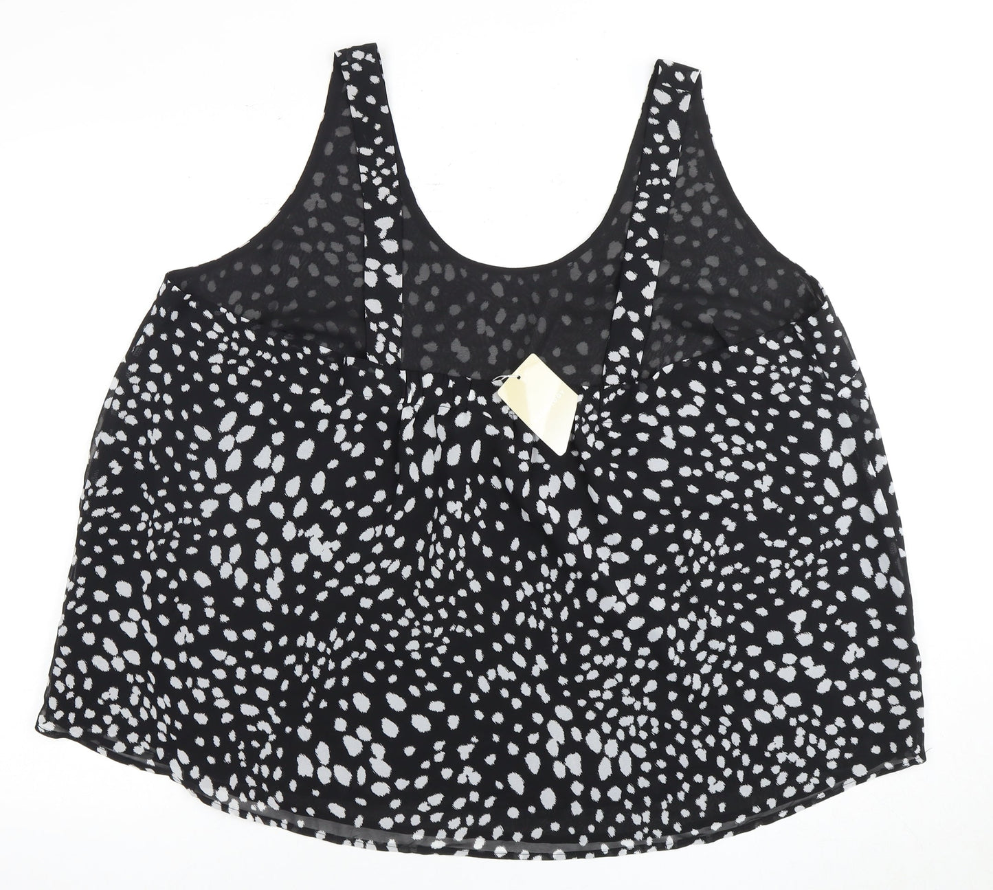 Anthology Women’s Black Animal Print Tank Top Size 24