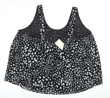 Anthology Women’s Black Animal Print Tank Top Size 24