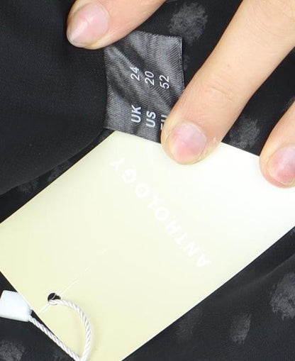 Anthology Women’s Black Animal Print Tank Top Size 24