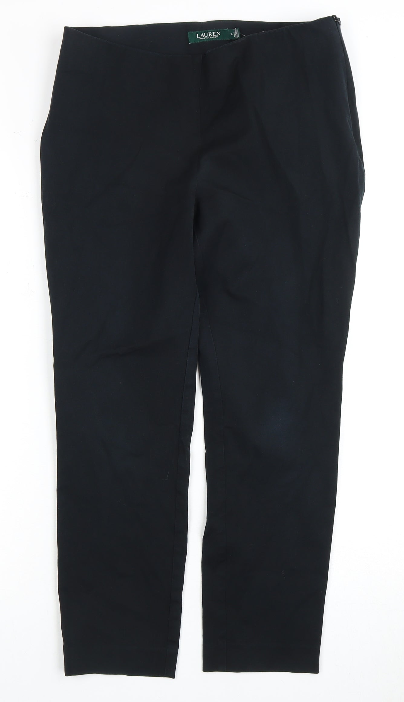 Womens UK Size 10 Lauren Ralph Lauren Slim Fit Casual Black Trousers