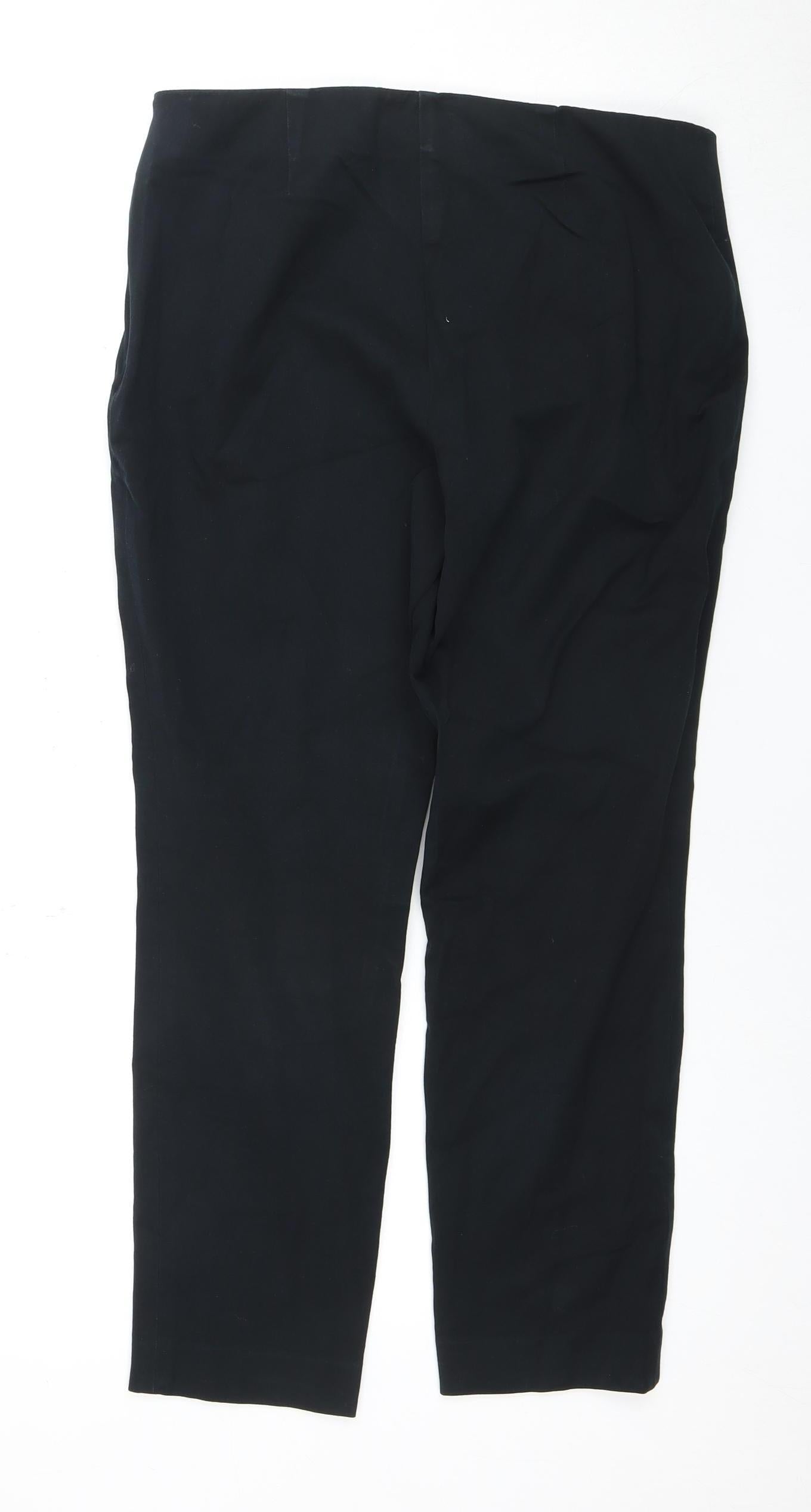 Womens UK Size 10 Lauren Ralph Lauren Slim Fit Casual Black Trousers