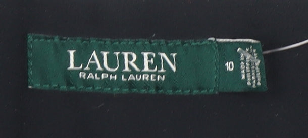 Womens UK Size 10 Lauren Ralph Lauren Slim Fit Casual Black Trousers