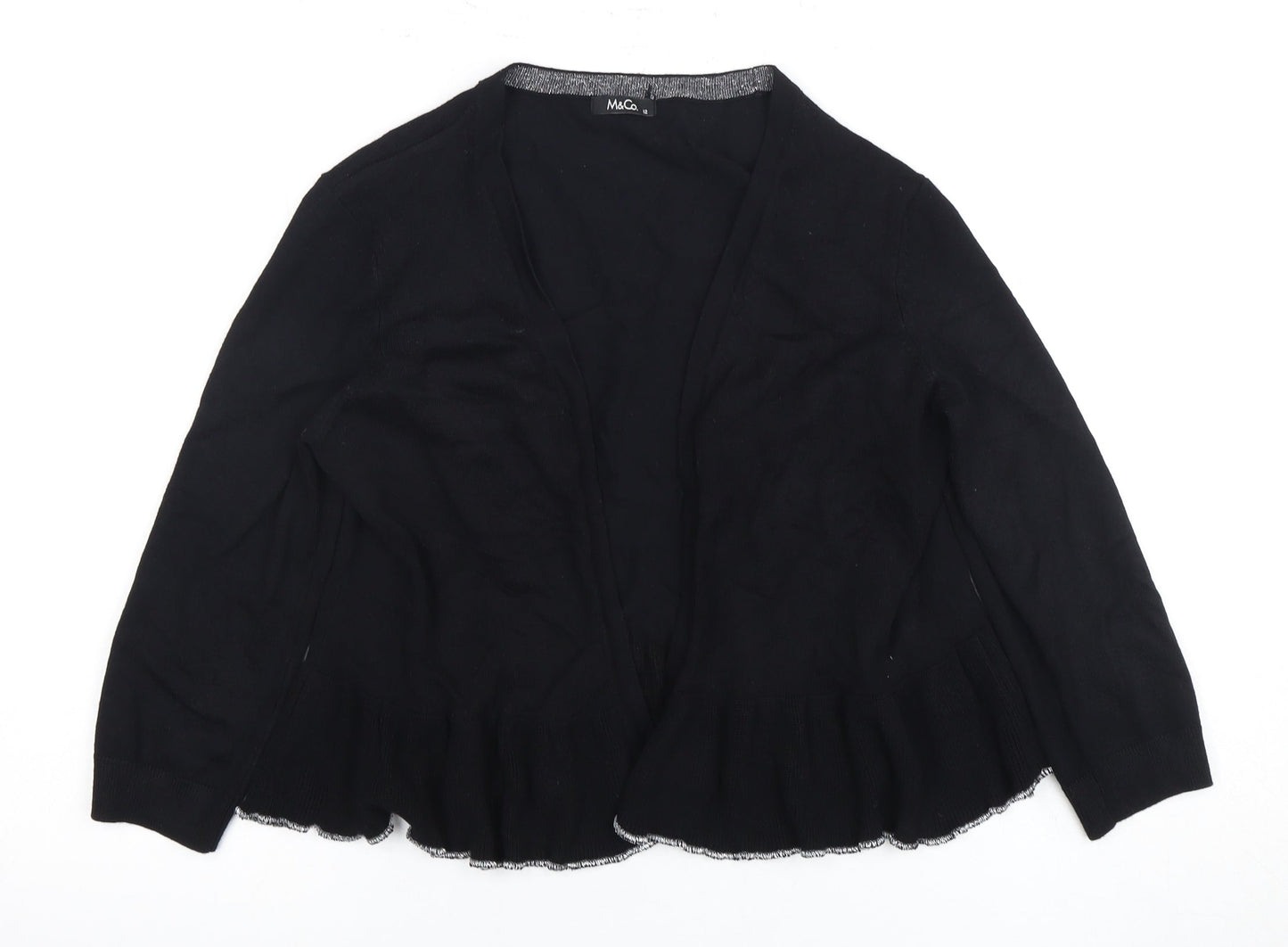 Womens UK Size 12 M&Co Black Cardigan