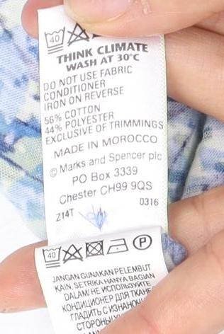Womens UK Size 10 Marks and Spencer Multicoloured Basic Blouse