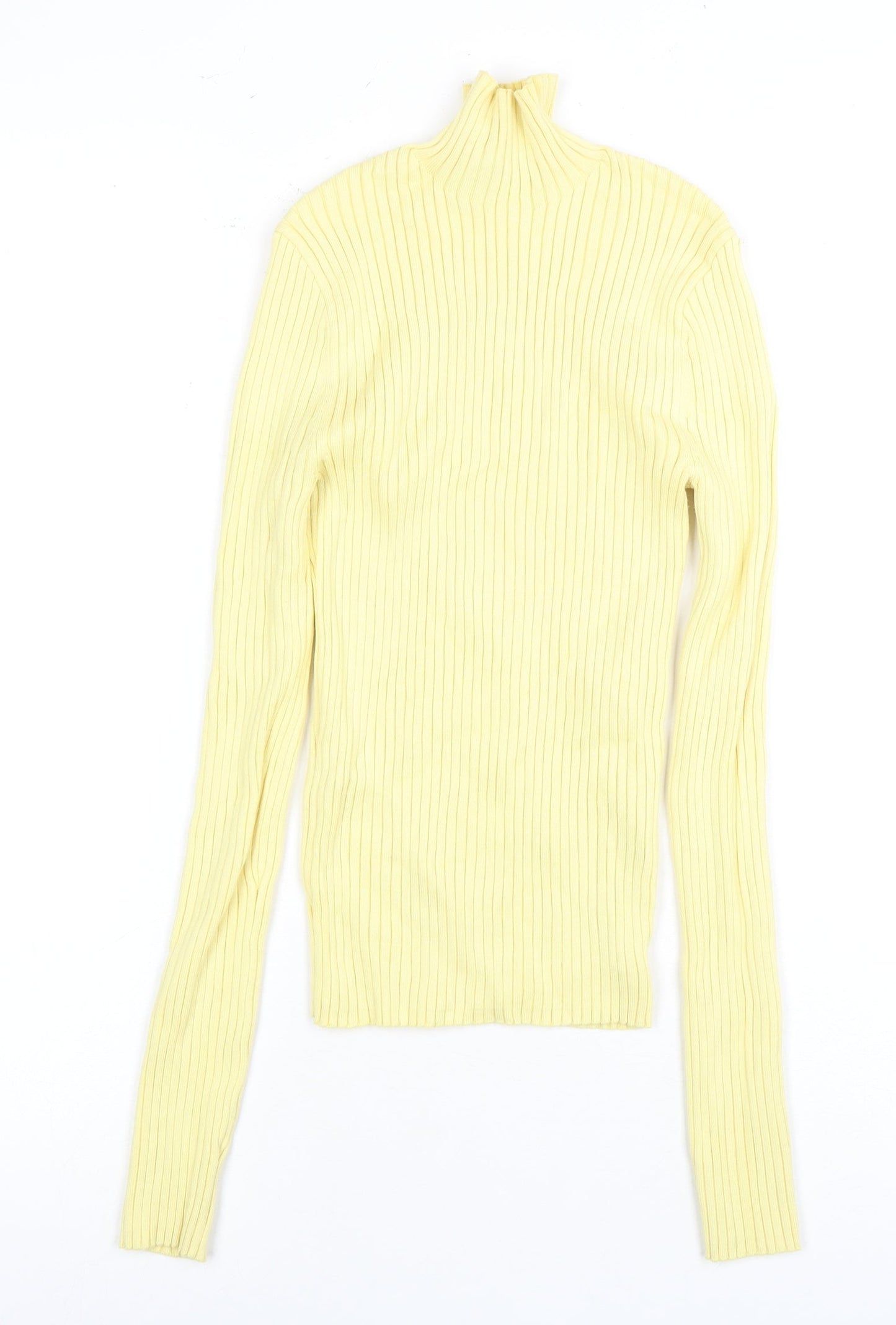 Womens UK Size 18 Zara Yellow Jersey T-Shirt