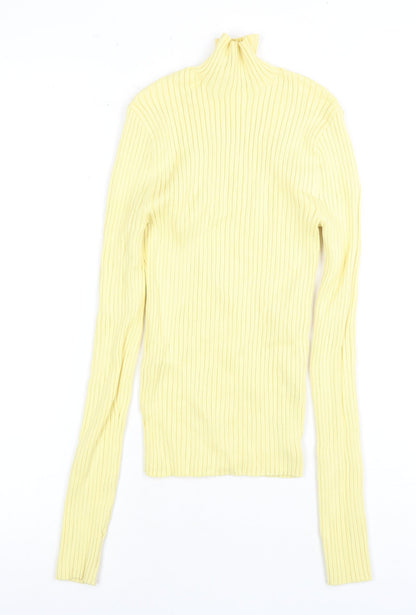 Womens UK Size 18 Zara Yellow Jersey T-Shirt