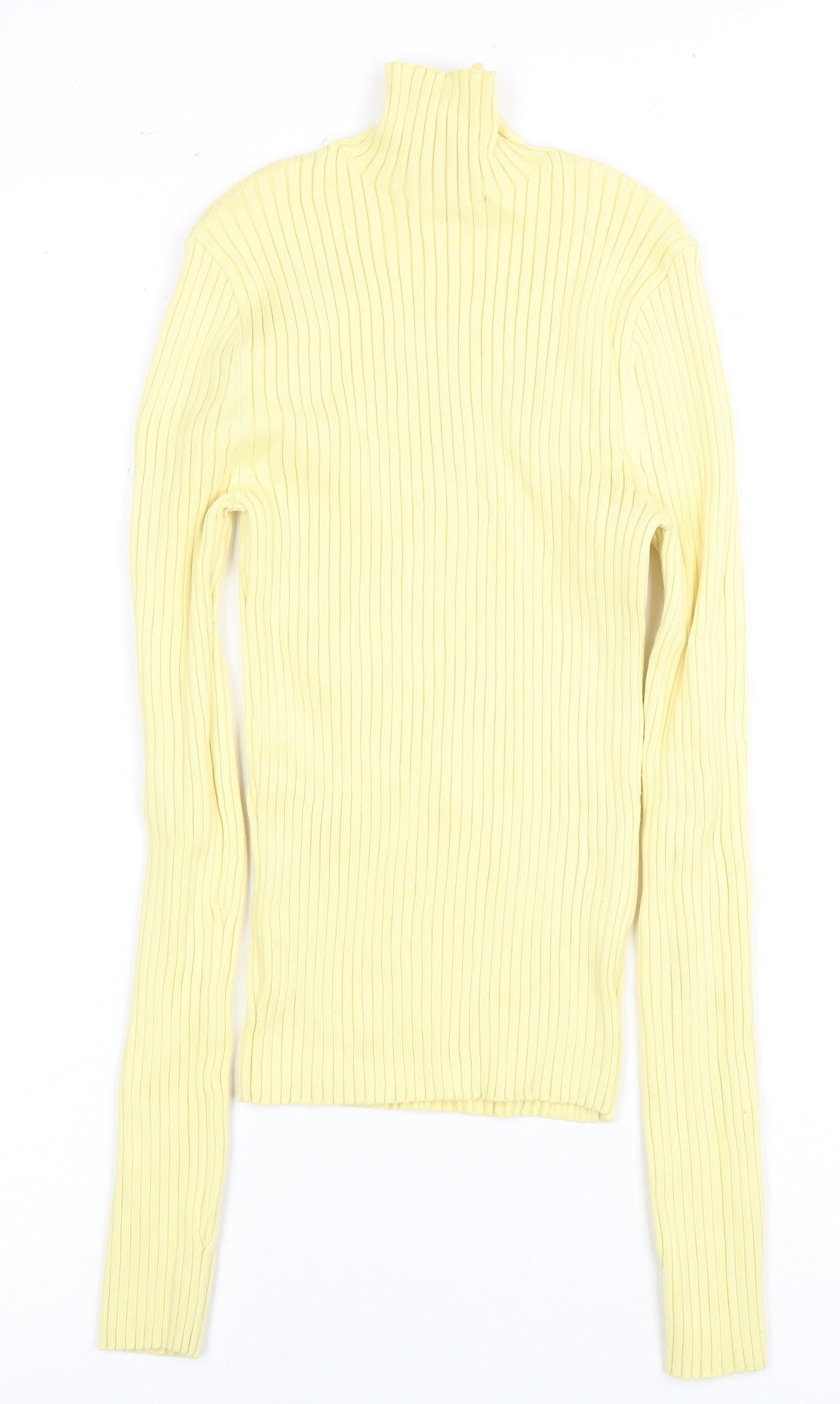 Womens UK Size 18 Zara Yellow Jersey T-Shirt