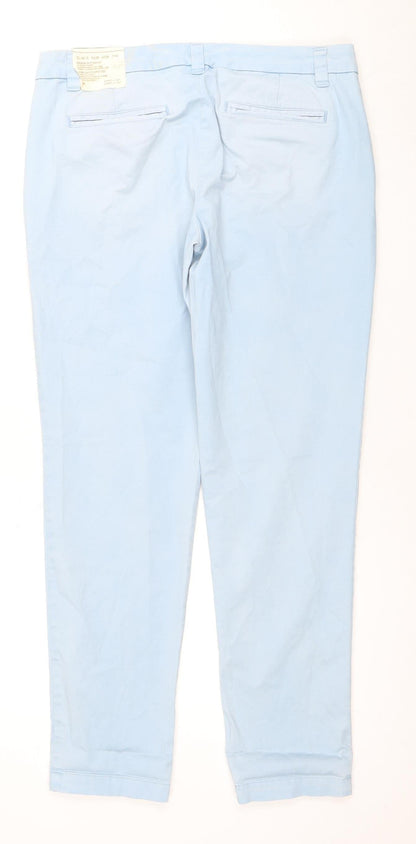 Womens UK Size 10 Gap Regular Fit Khakis Blue Trousers