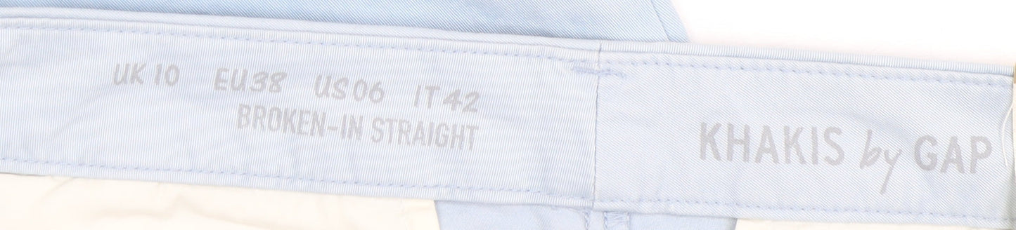 Womens UK Size 10 Gap Regular Fit Khakis Blue Trousers