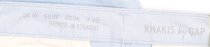 Womens UK Size 10 Gap Regular Fit Khakis Blue Trousers