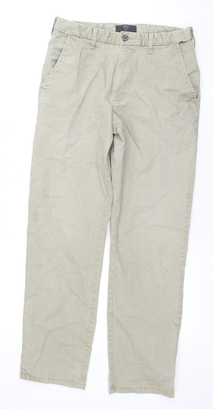 Marks and Spencer Men's Beige Chino Trousers, Size 30