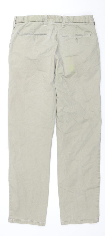 Marks and Spencer Men's Beige Chino Trousers, Size 30