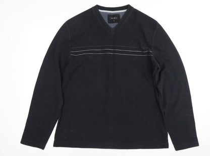 NEXT Men's Black V-Neck Pullover Jumper, L - Casual Classic
