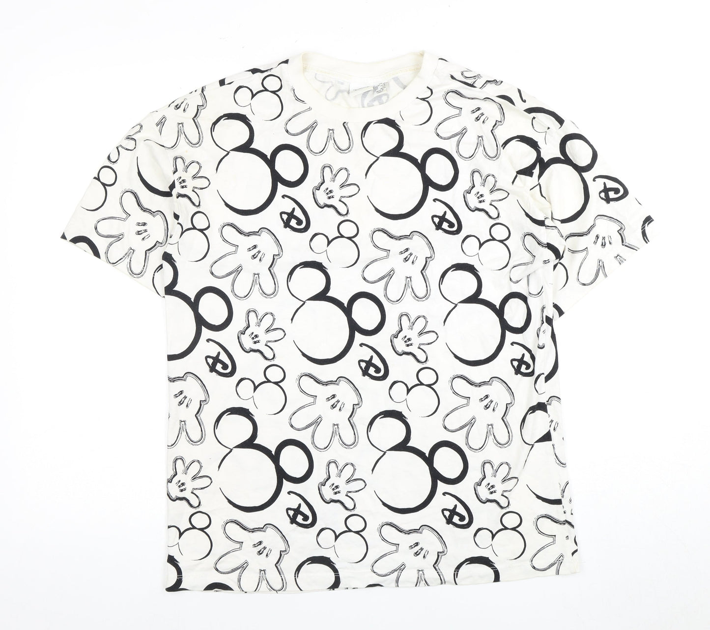 Womens UK Size XS Disney White Basic T-Shirt