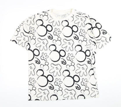 Womens UK Size XS Disney White Basic T-Shirt