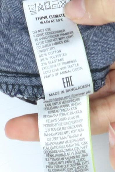 Marks and Spencer Men's Black Slim Jeans, Size 34