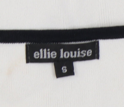Womens UK Size S Ellie Louise White Basic Tank