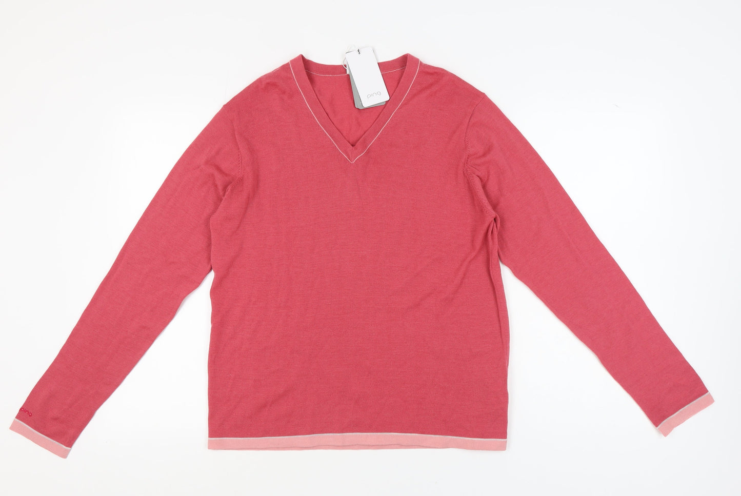 Ping Women's V-Neck Pullover Jumper, Size 16, Multicoloured