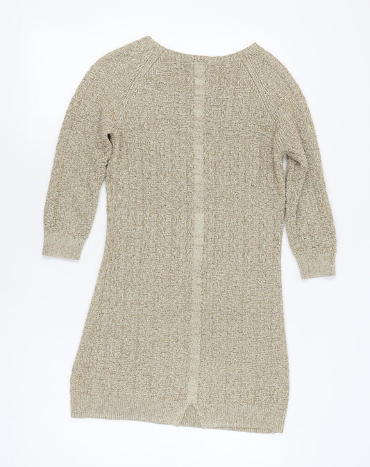 Massimo Dutti Women's Beige Jumper Dress M