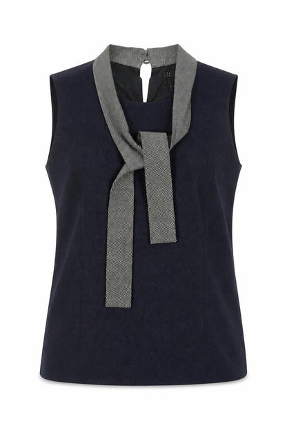 J.Crew Women's Black Sleeveless Wool Top, Size 8, High Neck