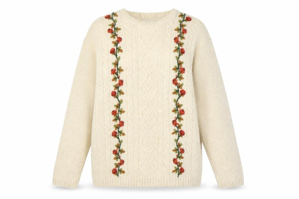 Womens UK Size L Jumper Beige Pullover Jumper