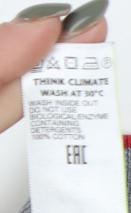 XL Grey & Black 1/2 Zip Cotton Men's Jumper - M&S