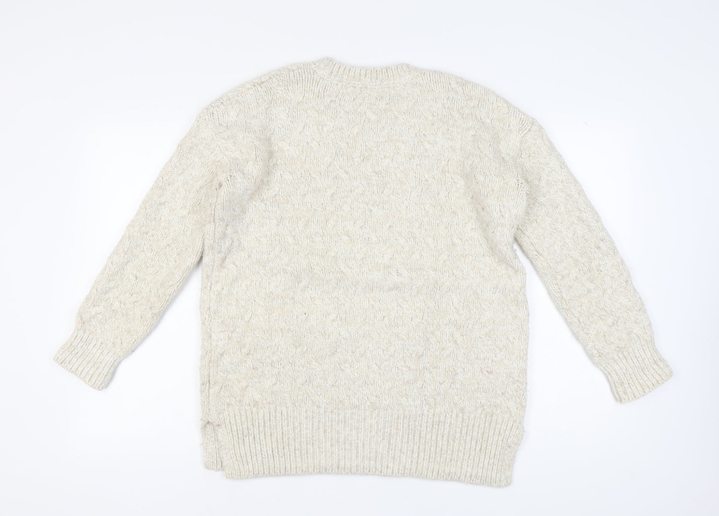 Womens UK Size 12 FatFace Beige Pullover Jumper