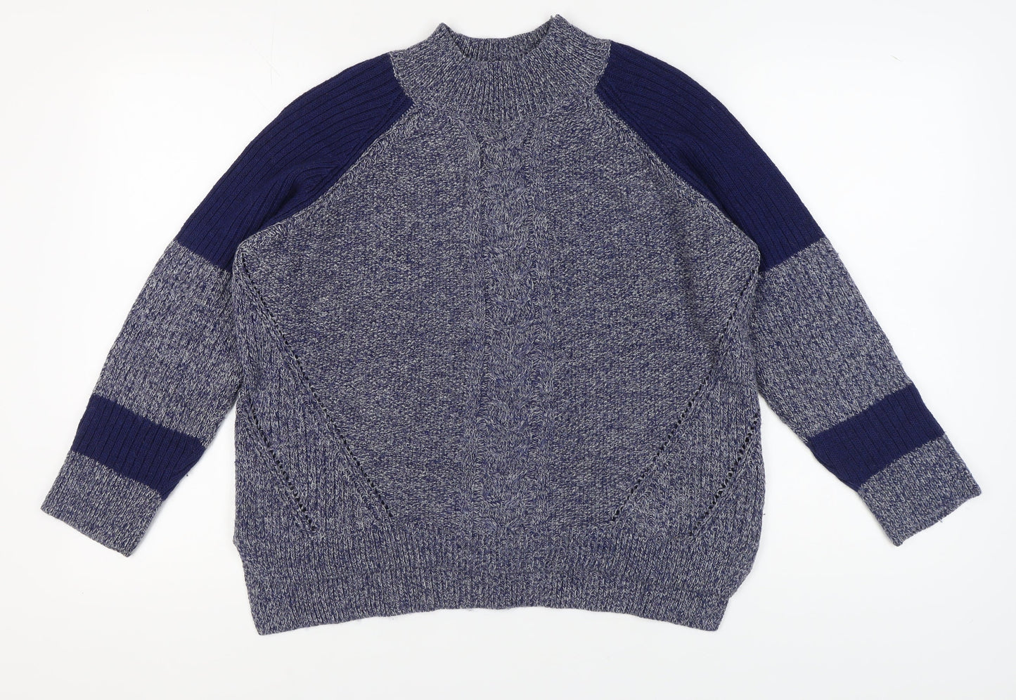 Womens UK Size 16 Marks and Spencer Blue Pullover Jumper