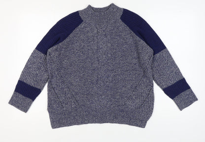 Womens UK Size 16 Marks and Spencer Blue Pullover Jumper