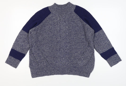 Womens UK Size 16 Marks and Spencer Blue Pullover Jumper