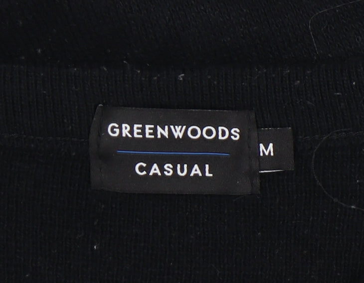 Greenwoods Men's Black M Argyle Pullover Jumper