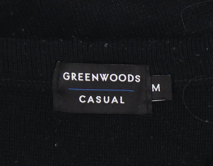 Greenwoods Men's Black M Argyle Pullover Jumper