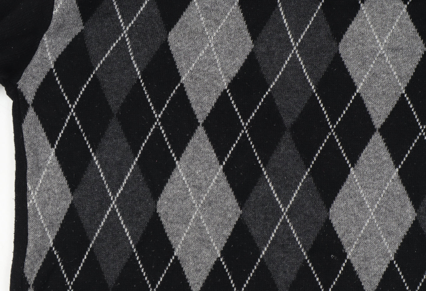 Greenwoods Men's Black M Argyle Pullover Jumper