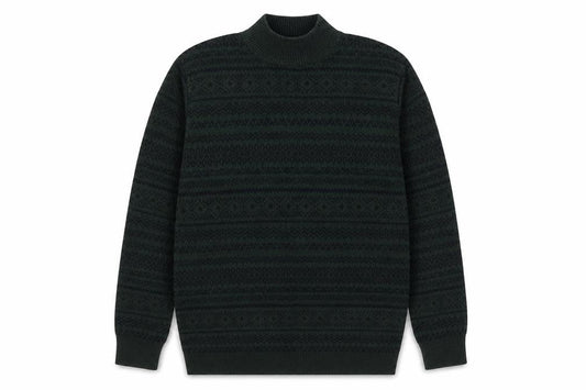 Trendyol Men's Green Pullover Jumper, Size L, Winter Knit