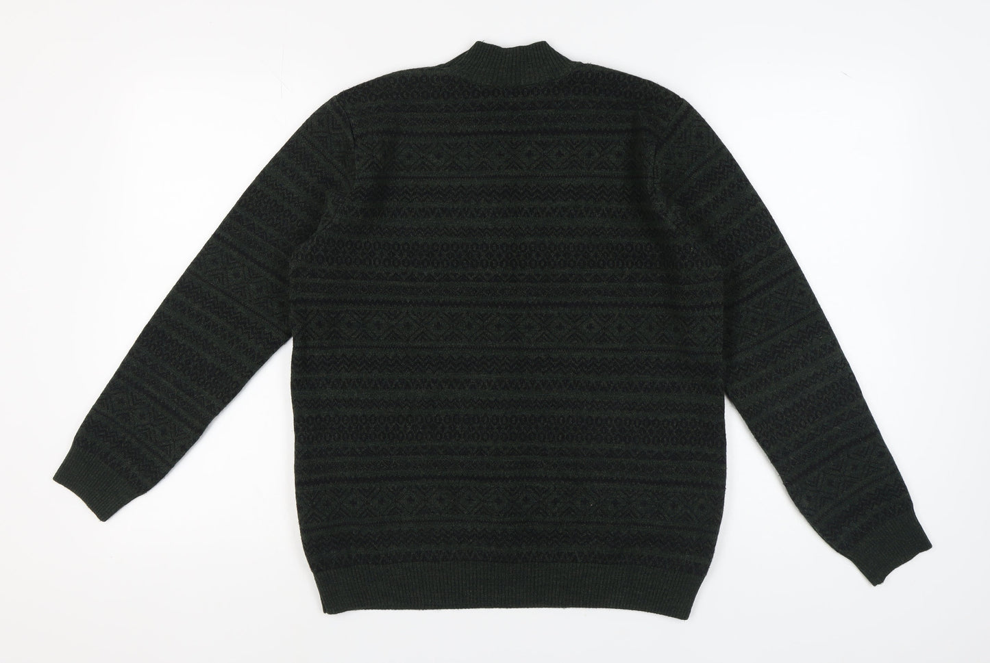 Trendyol Men's Green Pullover Jumper, Size L, Winter Knit