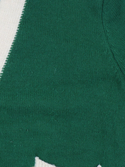RedBerry Women's Green Cardigan S V-Neck Button Knit