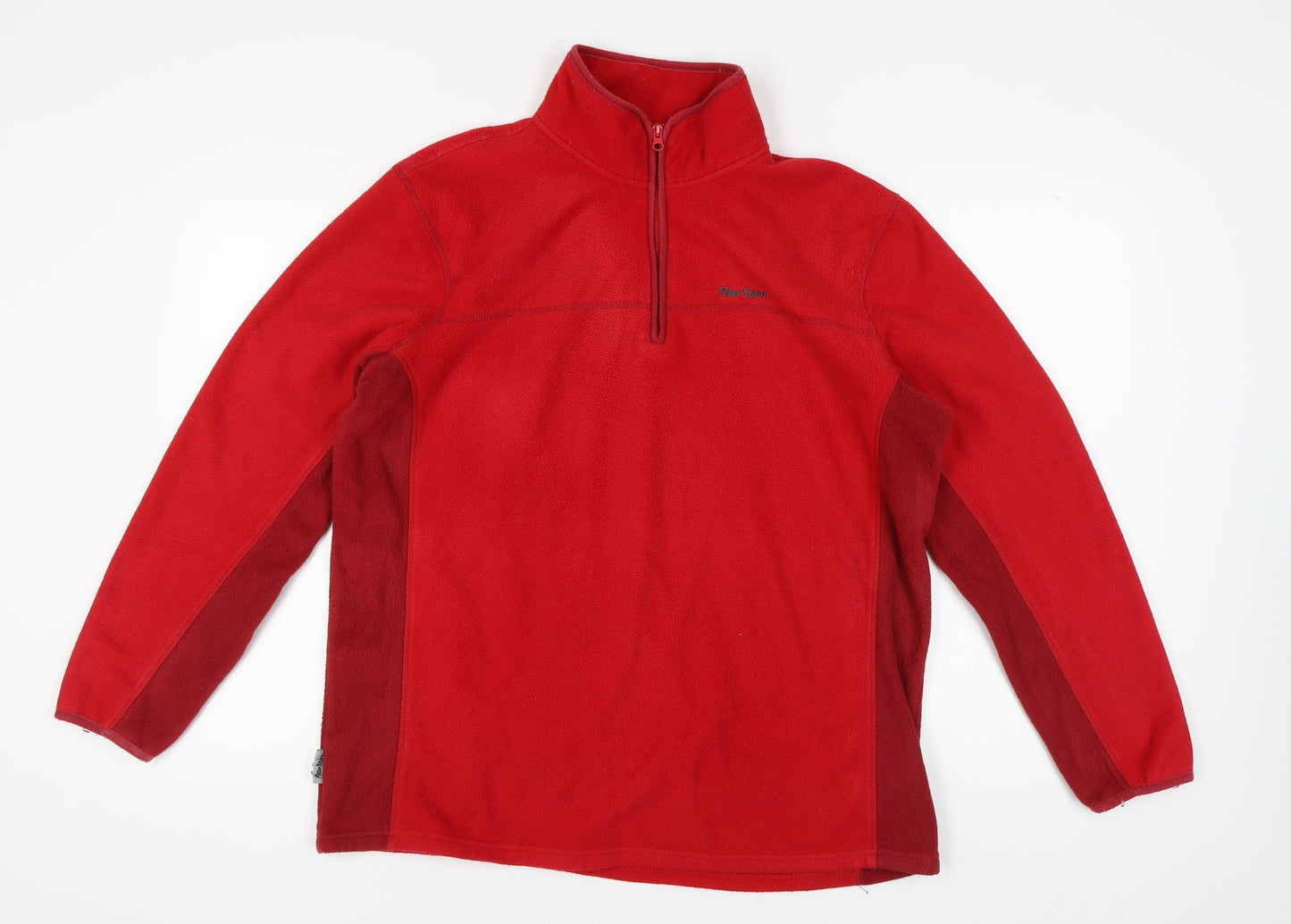 Mens UK Size L Peter Storm Red 1/2 Zip Sweatshirt