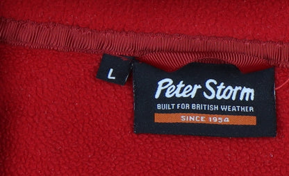 Mens UK Size L Peter Storm Red 1/2 Zip Sweatshirt