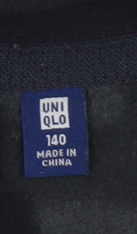 Uniqlo Boys Black Camouflage Zip Jacket, Size 12 Years