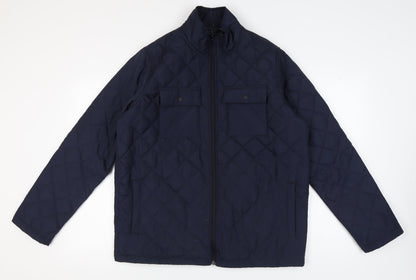 Mens UK Size L Crivit Blue Quilted Coat