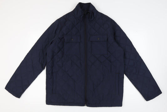 Mens UK Size L Crivit Blue Quilted Coat